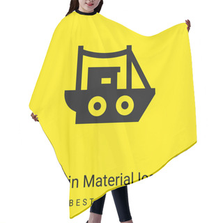Personality  Boat Minimal Bright Yellow Material Icon Hair Cutting Cape