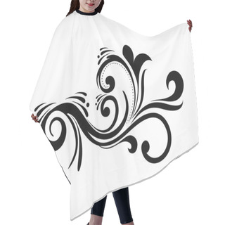 Personality  Black Filigree Pattern Illustration Hair Cutting Cape