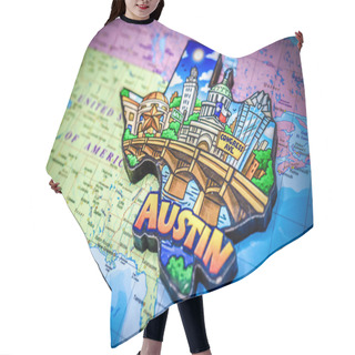 Personality  Austin Map Background, Travel Concept Hair Cutting Cape