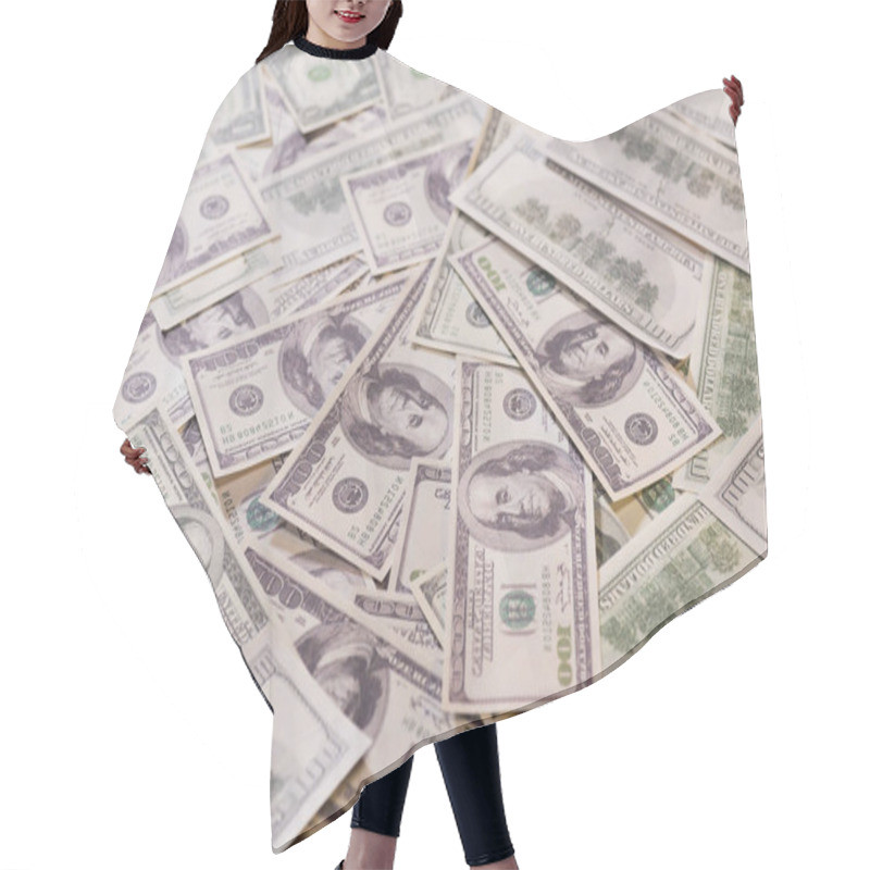 Personality  Heap Of Banknotes Of Us Dollars Hair Cutting Cape