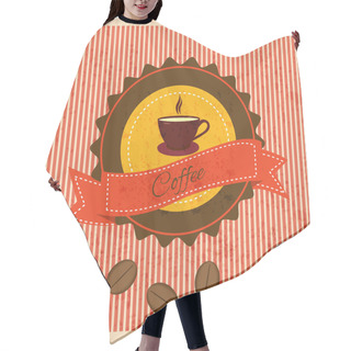 Personality  Vintage Background With Coffee Hair Cutting Cape