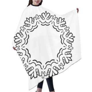 Personality  Vector Ethnic Round Ornament Hair Cutting Cape