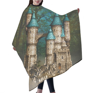 Personality  Enchanted Castle With Gothic Towers Hair Cutting Cape