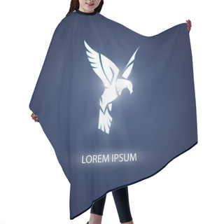 Personality  Eagle Symbol On Blue Background For Mascot Or Emblem Design Hair Cutting Cape