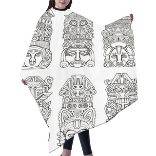 Personality  Aztec Totem Poles Hair Cutting Cape