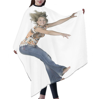 Personality  Crazy Blond Falling Girl Hair Cutting Cape
