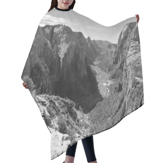 Personality  Black And White Landscape Of Zion National Park Hair Cutting Cape