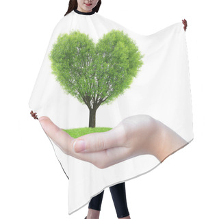 Personality  Growing Tree In The Shape Heart In Hand Hair Cutting Cape