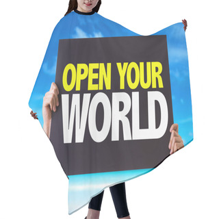 Personality  Open Your World Card Hair Cutting Cape