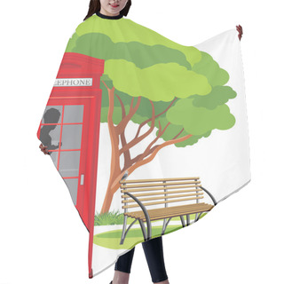 Personality  Telephone Box In The Park Hair Cutting Cape