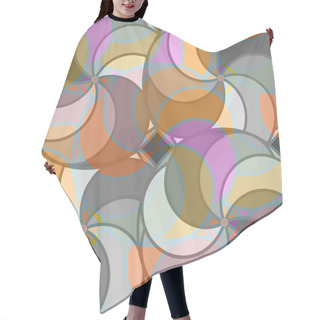 Personality  Abstract Geometric Colorful Pattern Vector Illustration Hair Cutting Cape