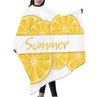 Personality  Summer Background With Oranges Hair Cutting Cape