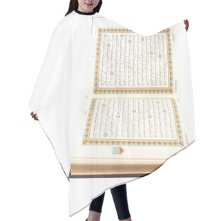 Personality  The Holy Quran On A Wooden Book Hair Cutting Cape