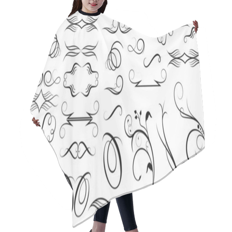 Personality  Swirl Decor Elements hair cutting cape