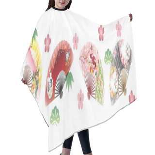 Personality  Mouse New Year's Card Japanese Paper Background Hair Cutting Cape