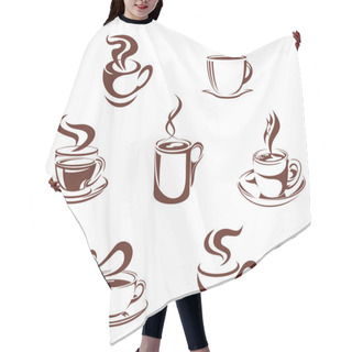 Personality  Coffee And Tea Symbols Hair Cutting Cape