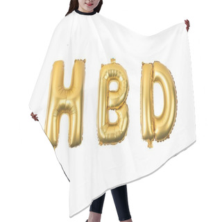 Personality  Happy Birthday English Alphabet   From Yellow (Golden) Balloons  Hair Cutting Cape
