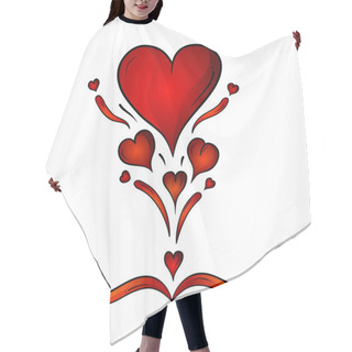 Personality  Hearts Hair Cutting Cape