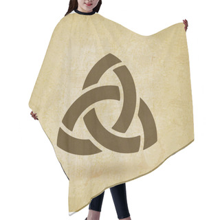 Personality  Triquetra Symbol Old Background Hair Cutting Cape