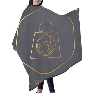 Personality  Bag Golden Line Premium Logo Or Icon Hair Cutting Cape