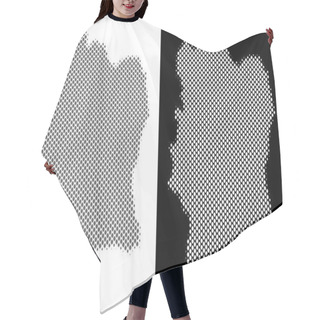 Personality  Halftone Ivory Coast Map Hair Cutting Cape
