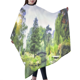 Personality  Bridge In The Japanese Garden Hair Cutting Cape