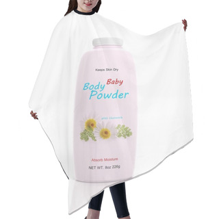 Personality  3D Baby Powder Plastic Bottle Isolated On White Background Hair Cutting Cape