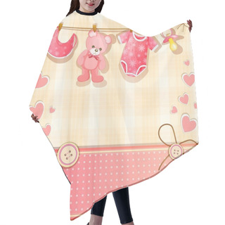 Personality  Baby Shower Card Hair Cutting Cape