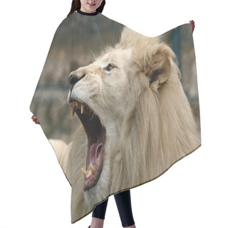 Personality  White Lion Hair Cutting Cape