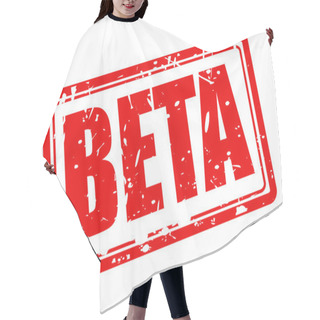 Personality  Beta Red Stamp Text Hair Cutting Cape
