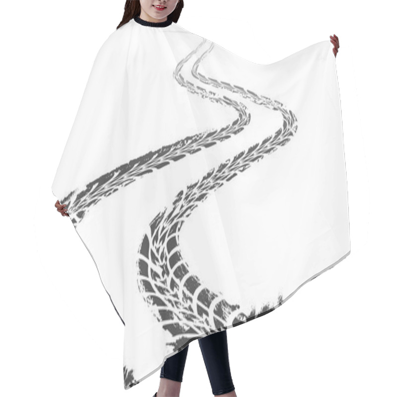Personality  Winding Tire Track Hair Cutting Cape