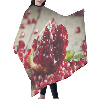 Personality  Fresh Peeled Pomegranates With Ruby Red Beans  Hair Cutting Cape