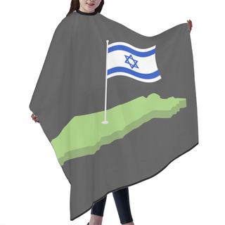 Personality  Israel Flag And Map. Israeli Banner Ribbon. Jewish Symbol Of Sta Hair Cutting Cape