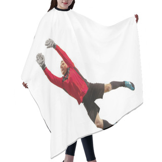 Personality  One Soccer Player Goalkeeper Man Catching Ball Hair Cutting Cape