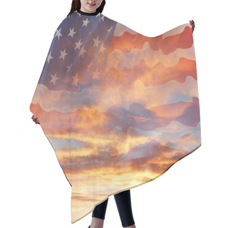 Personality  American Flag In The Sky Hair Cutting Cape