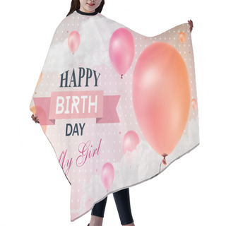 Personality  Realistic Colorful Birthday Greeting Card Hair Cutting Cape