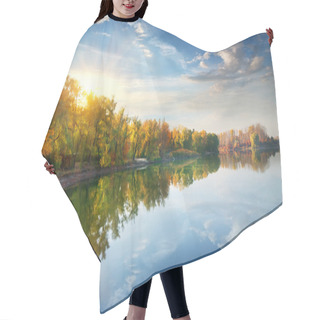 Personality  Morning Sun Over Lake Hair Cutting Cape