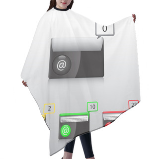 Personality  Set Vector E Mail Icon Hair Cutting Cape