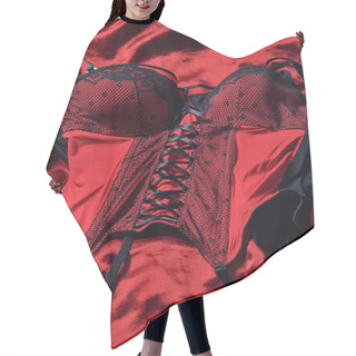 Personality  Red Bodice Hair Cutting Cape