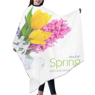 Personality  Spring Flowers In Glass Vase Hair Cutting Cape