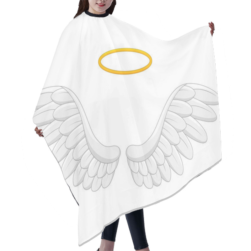 Personality  Angel Wings Cartoon Hair Cutting Cape