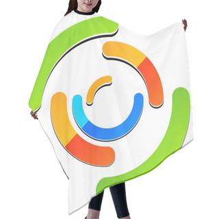 Personality  Concentric Circles With Random Lines Hair Cutting Cape
