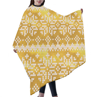 Personality  Golden Seamless Knitted Pattern Hair Cutting Cape