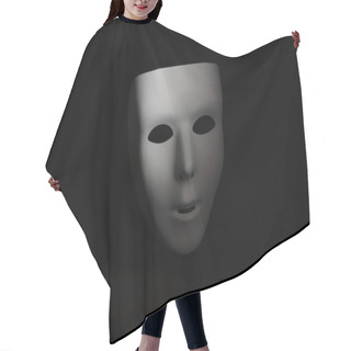 Personality  A Blank, Emotionless Masquerade Mask Is Highlighted Against A Stark Black Background  Hair Cutting Cape