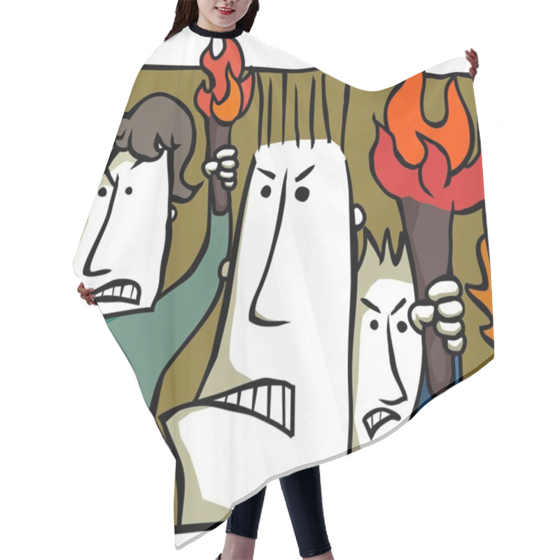 Personality  Angry Torch Bearers Hair Cutting Cape