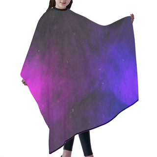 Personality  Abstract Pink And Purple Smoke On Black Background As Space With Stars  Hair Cutting Cape