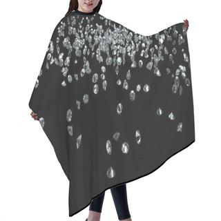 Personality  Diamonds On Black Hair Cutting Cape