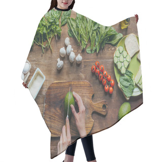 Personality  Woman Cooking Breakfast Hair Cutting Cape