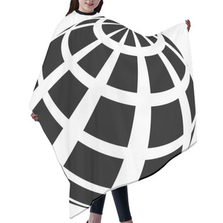 Personality  Sphere With Grid Of Squares Hair Cutting Cape