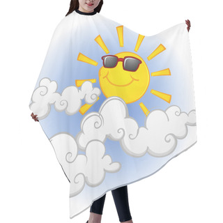 Personality  Cool Sun Cartoon Character In The Clouds Hair Cutting Cape